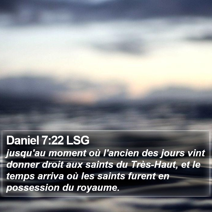 Daniel 7:22 LSG Bible Study