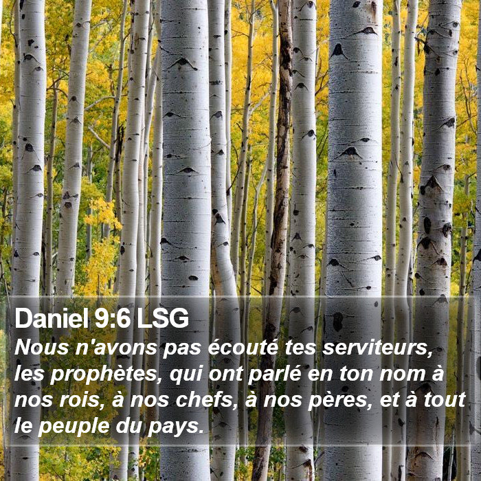 Daniel 9:6 LSG Bible Study