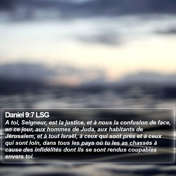 Daniel 9:7 LSG Bible Study