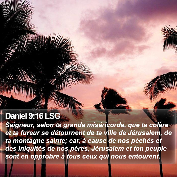 Daniel 9:16 LSG Bible Study