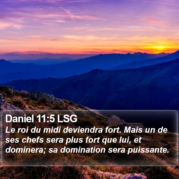 Daniel 11:5 LSG Bible Study