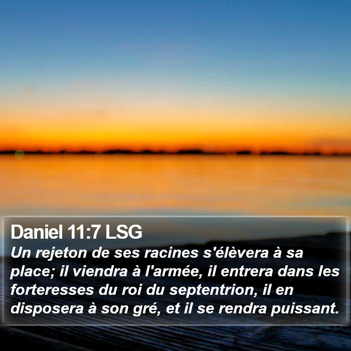 Daniel 11:7 LSG Bible Study
