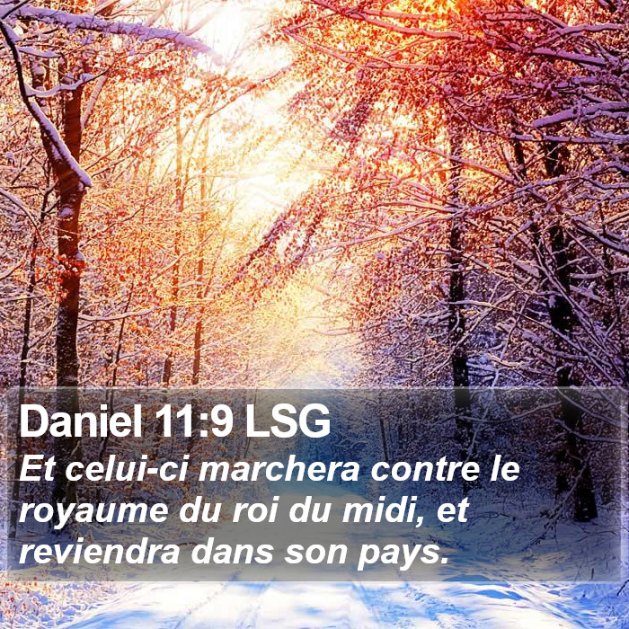 Daniel 11:9 LSG Bible Study