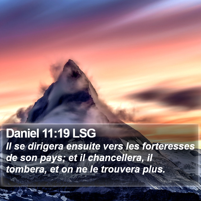 Daniel 11:19 LSG Bible Study