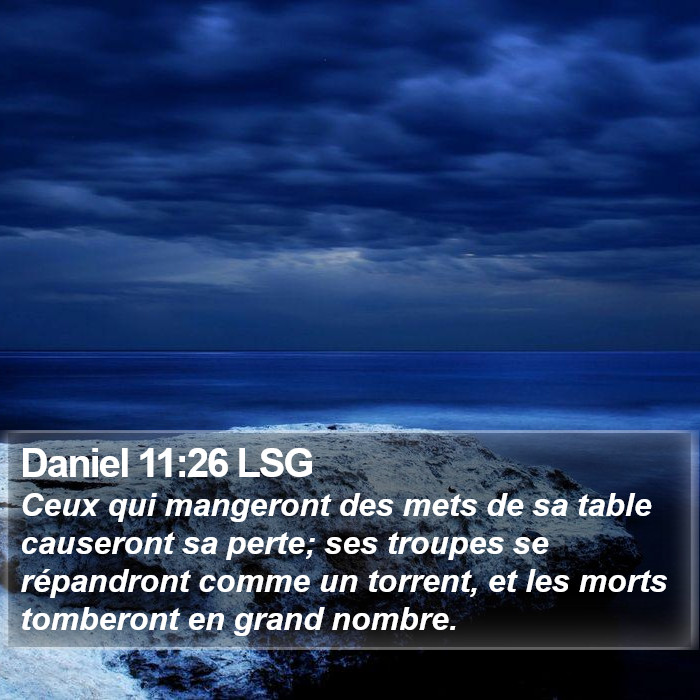 Daniel 11:26 LSG Bible Study
