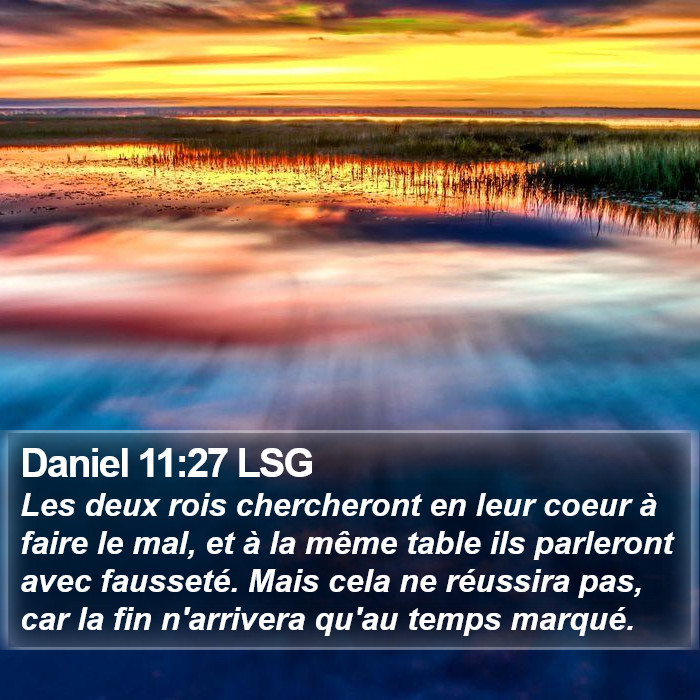 Daniel 11:27 LSG Bible Study