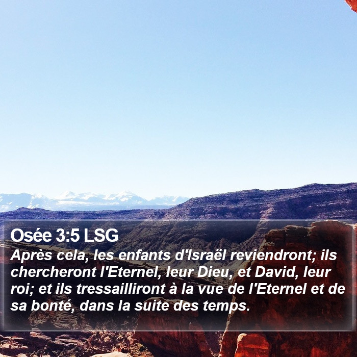 Osée 3:5 LSG Bible Study