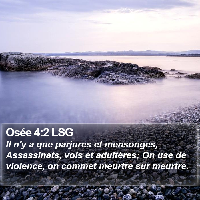 Osée 4:2 LSG Bible Study