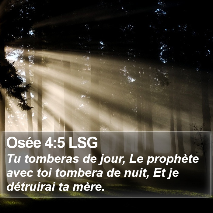 Osée 4:5 LSG Bible Study