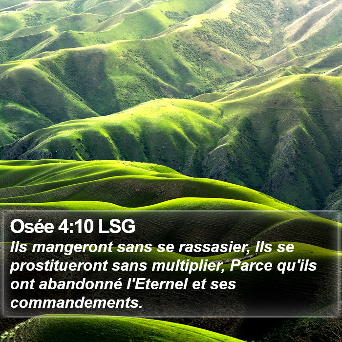 Osée 4:10 LSG Bible Study