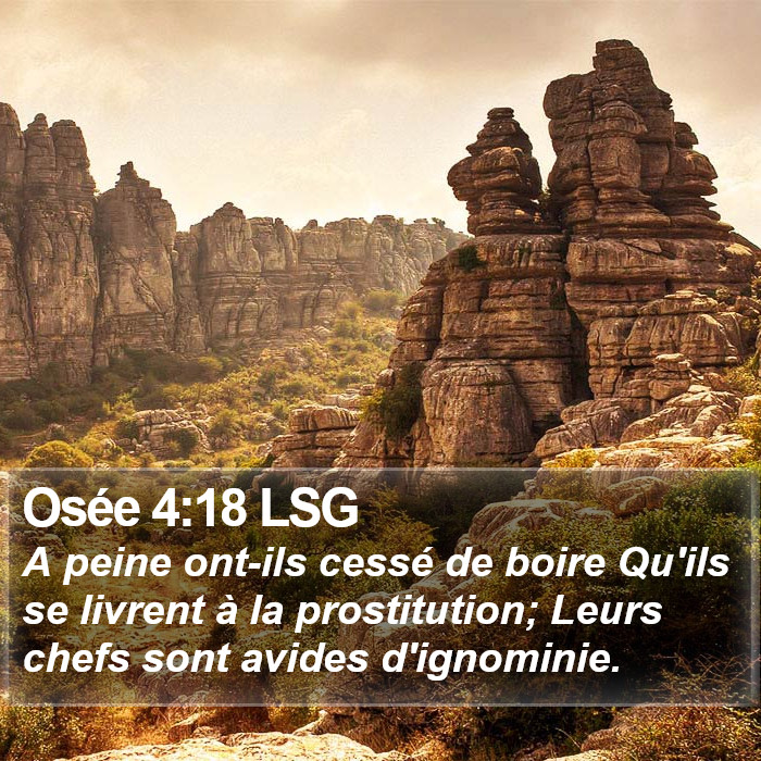 Osée 4:18 LSG Bible Study