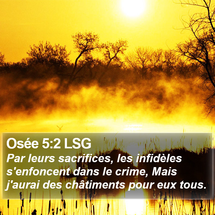 Osée 5:2 LSG Bible Study