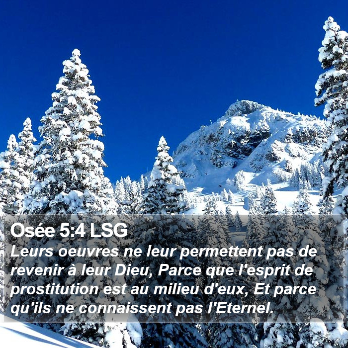Osée 5:4 LSG Bible Study