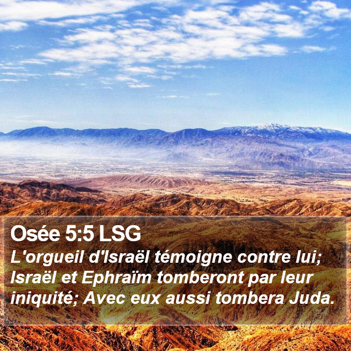 Osée 5:5 LSG Bible Study