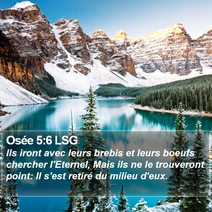 Osée 5:6 LSG Bible Study