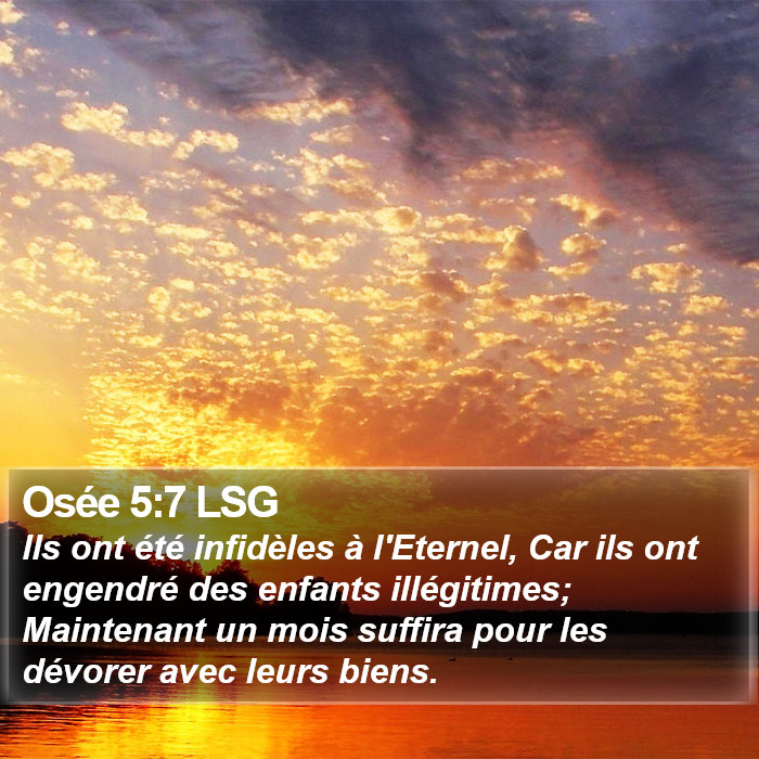Osée 5:7 LSG Bible Study