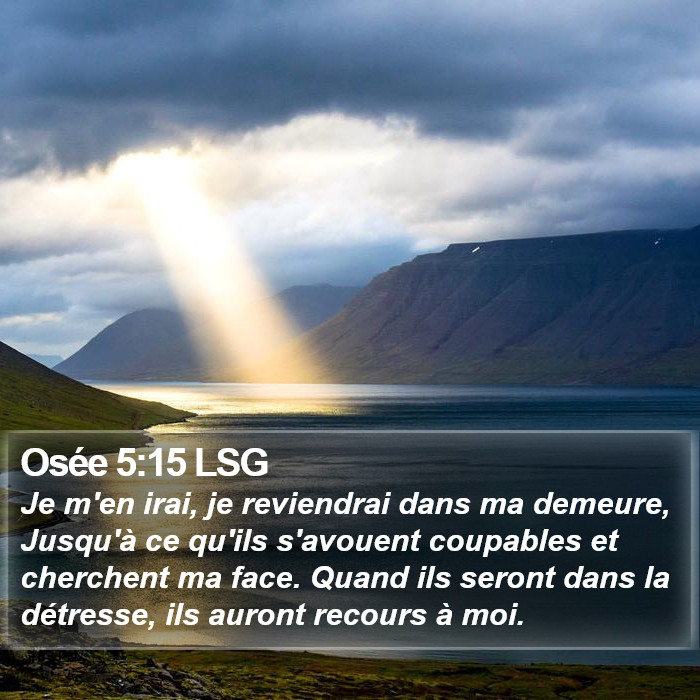 Osée 5:15 LSG Bible Study