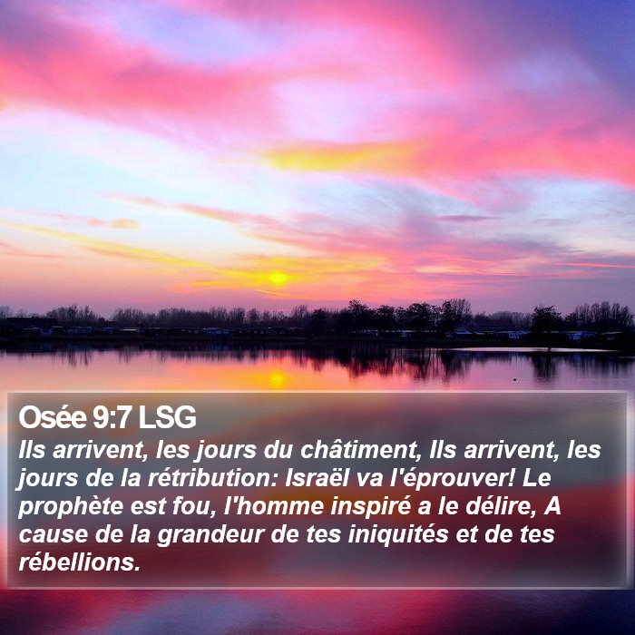 Osée 9:7 LSG Bible Study