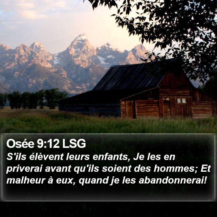 Osée 9:12 LSG Bible Study