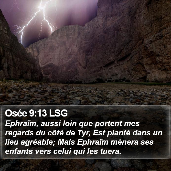 Osée 9:13 LSG Bible Study