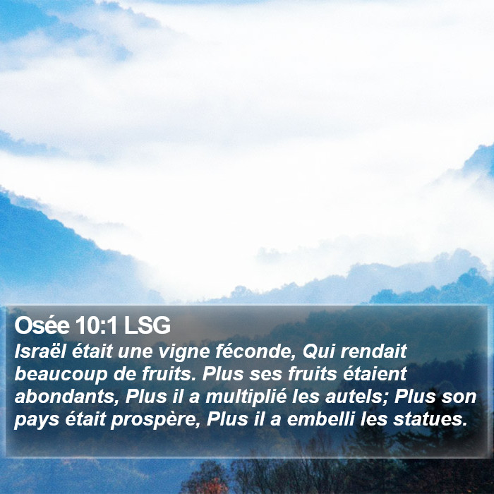 Osée 10:1 LSG Bible Study