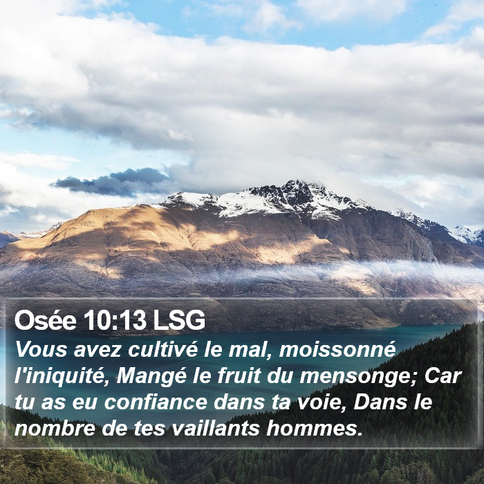 Osée 10:13 LSG Bible Study