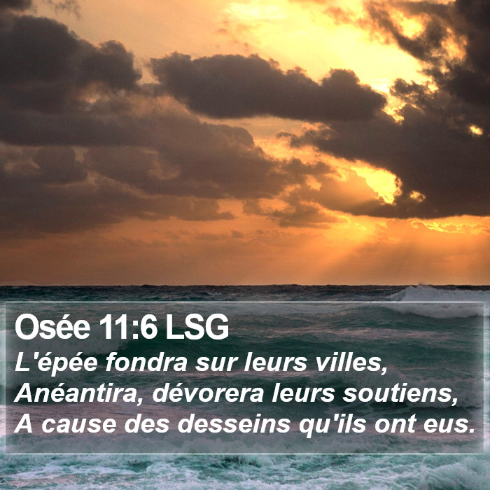 Osée 11:6 LSG Bible Study