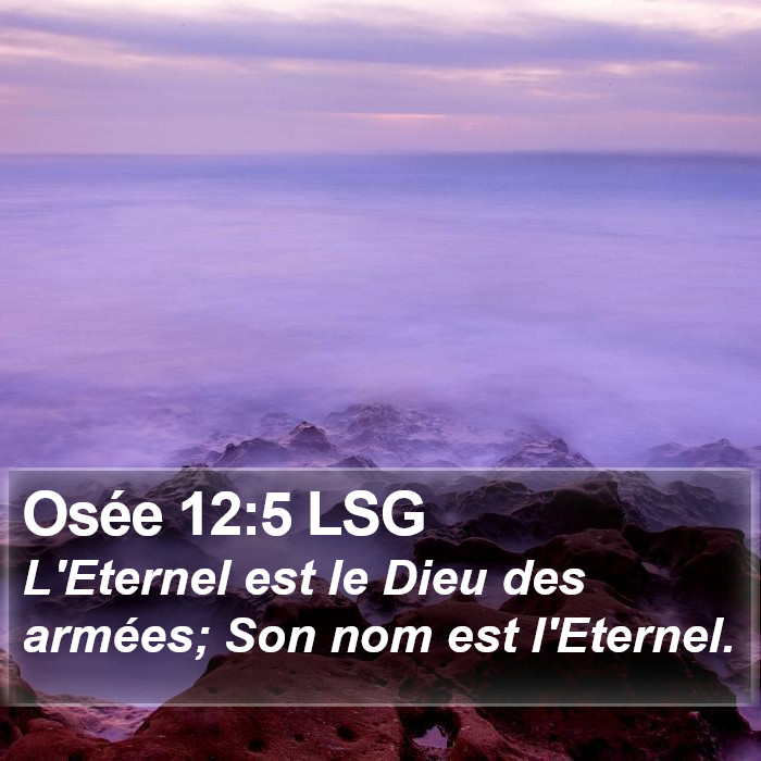 Osée 12:5 LSG Bible Study