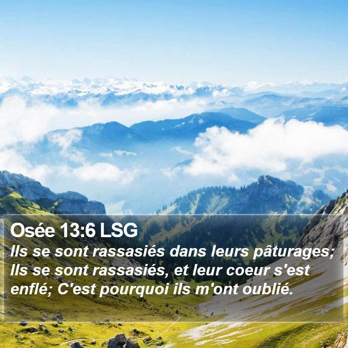 Osée 13:6 LSG Bible Study