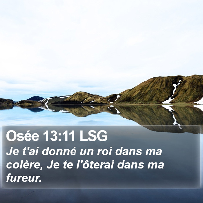 Osée 13:11 LSG Bible Study