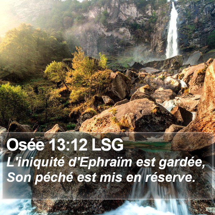 Osée 13:12 LSG Bible Study