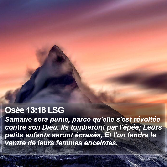 Osée 13:16 LSG Bible Study