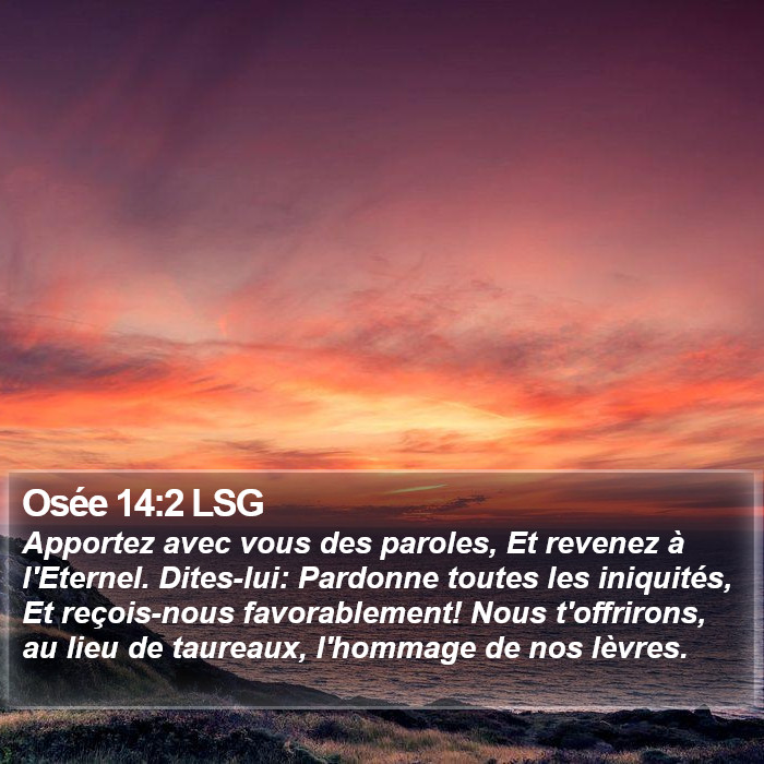 Osée 14:2 LSG Bible Study