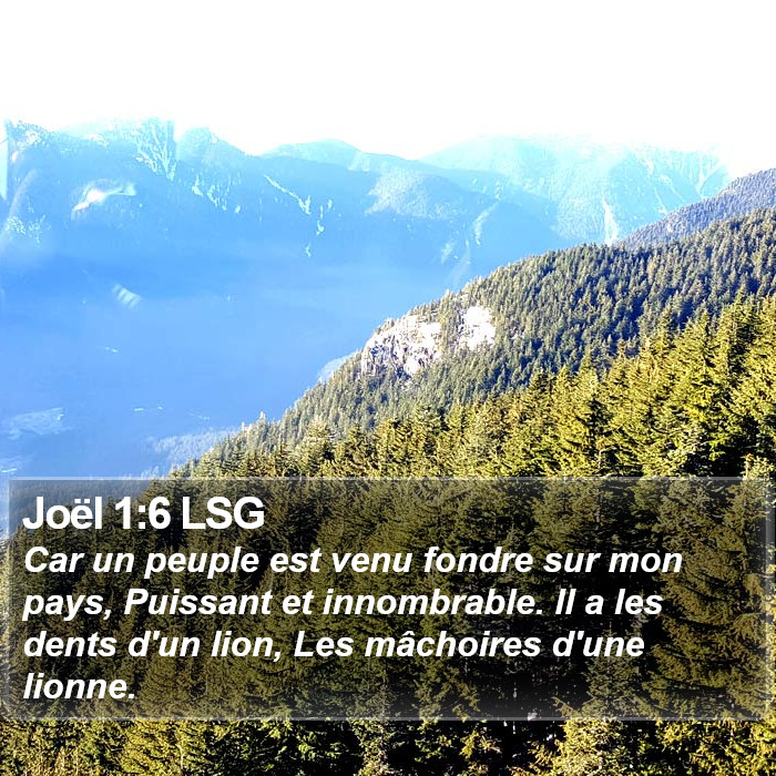 Joël 1:6 LSG Bible Study