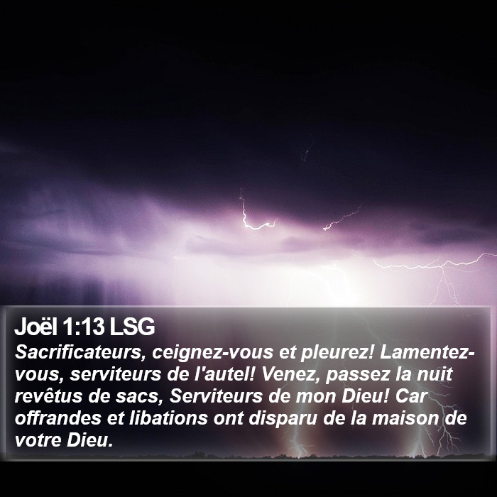 Joël 1:13 LSG Bible Study