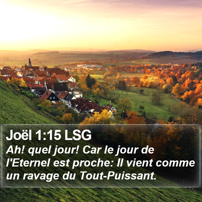 Joël 1:15 LSG Bible Study