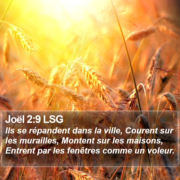 Joël 2:9 LSG Bible Study