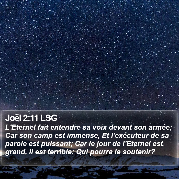 Joël 2:11 LSG Bible Study