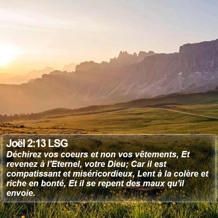 Joël 2:13 LSG Bible Study