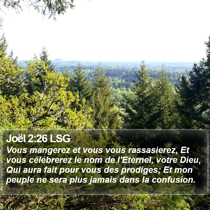 Joël 2:26 LSG Bible Study