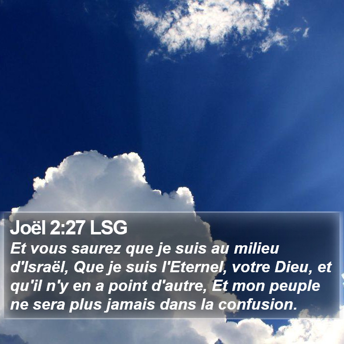 Joël 2:27 LSG Bible Study