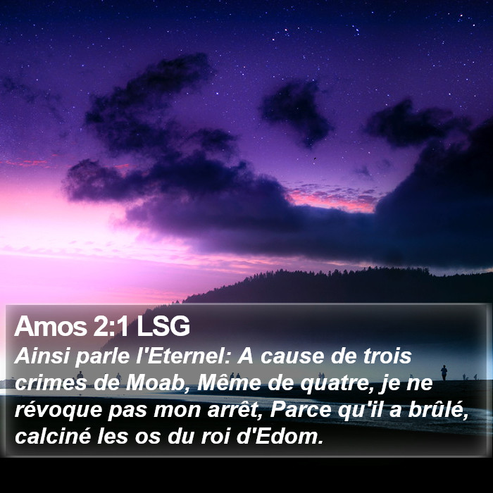 Amos 2:1 LSG Bible Study