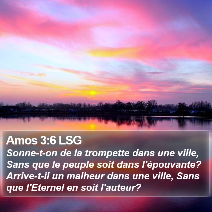 Amos 3:6 LSG Bible Study