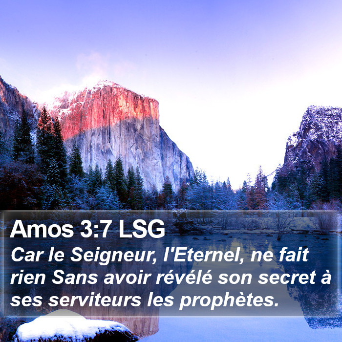 Amos 3:7 LSG Bible Study