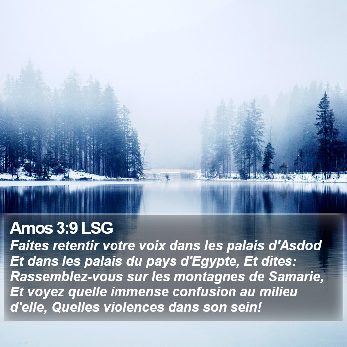 Amos 3:9 LSG Bible Study