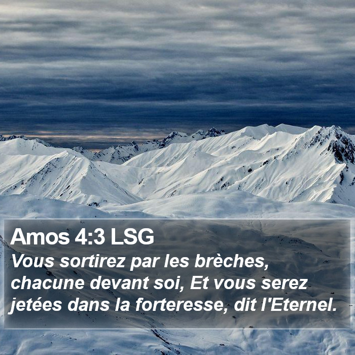 Amos 4:3 LSG Bible Study