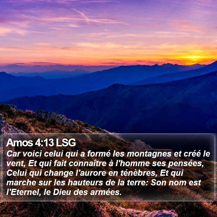 Amos 4:13 LSG Bible Study