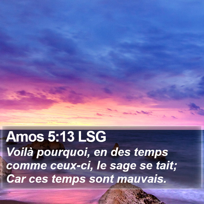 Amos 5:13 LSG Bible Study