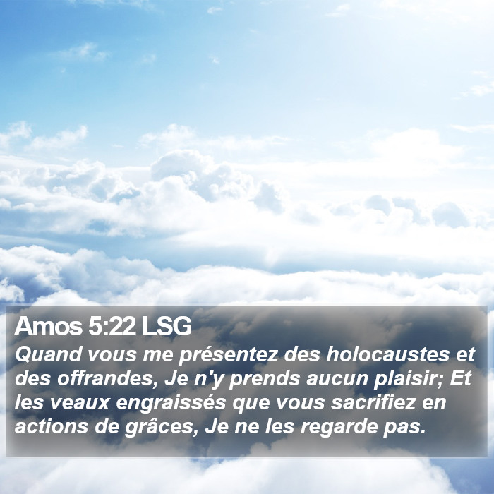 Amos 5:22 LSG Bible Study