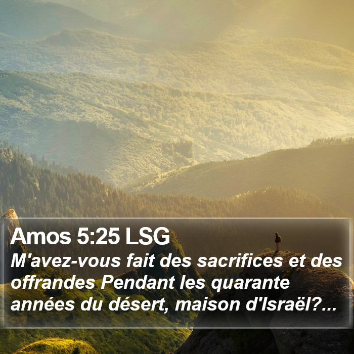 Amos 5:25 LSG Bible Study